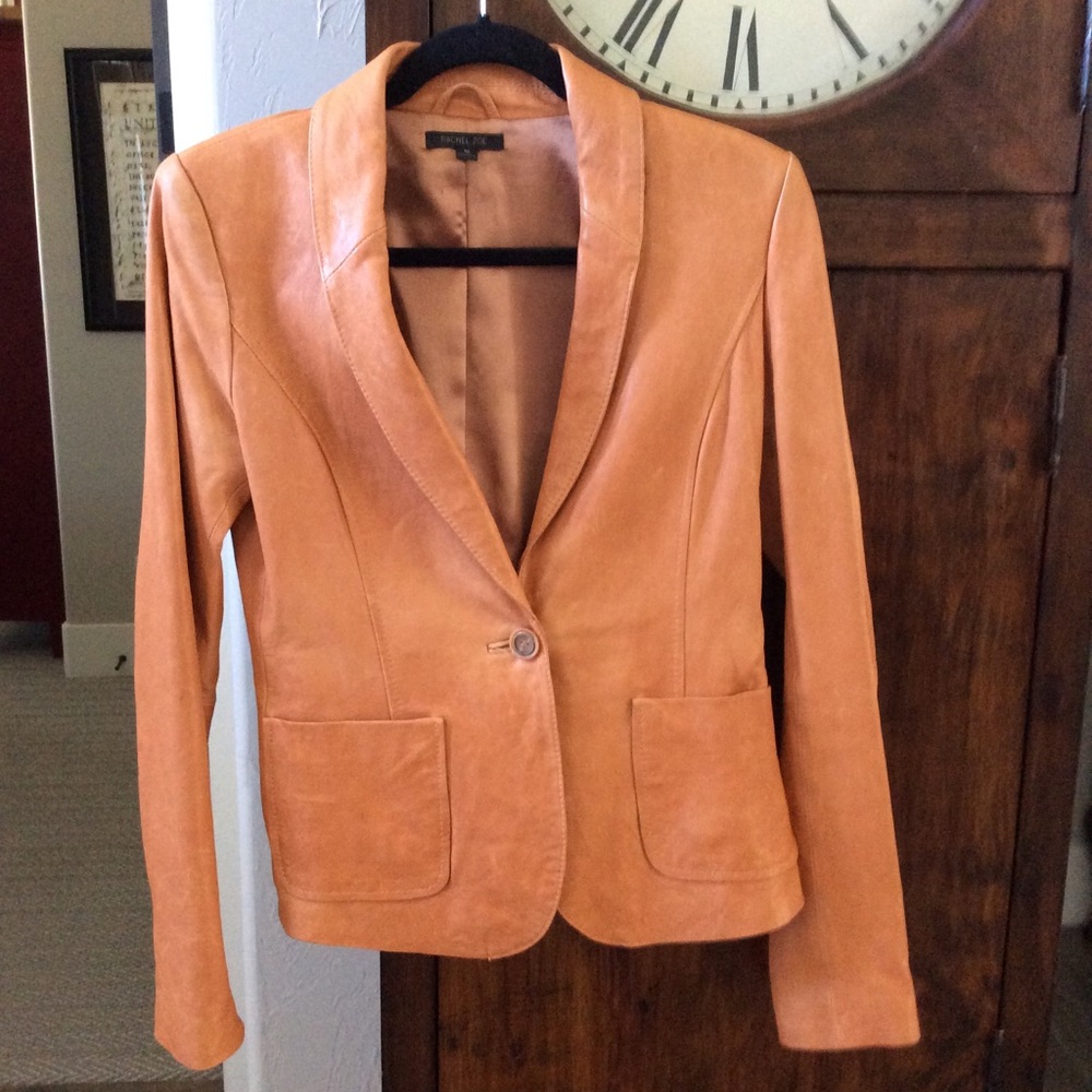 RACHEL ZOE LEATHER BLAZER SIZE 10